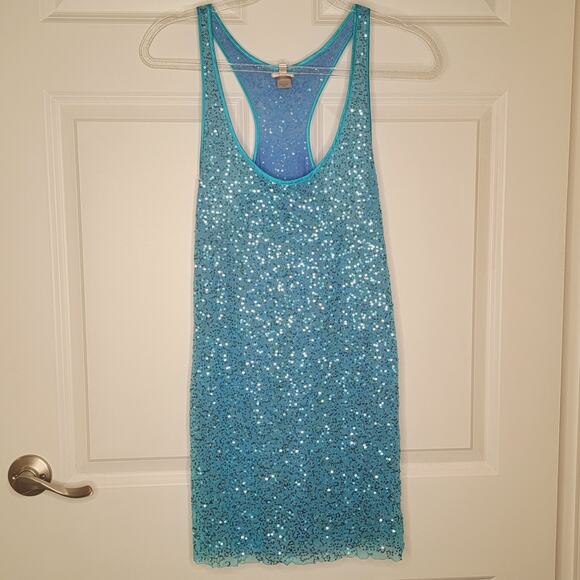 Victorias Secret Racerback Sequin Slip Dress/Tunic Size SP - Picture 5 of 6